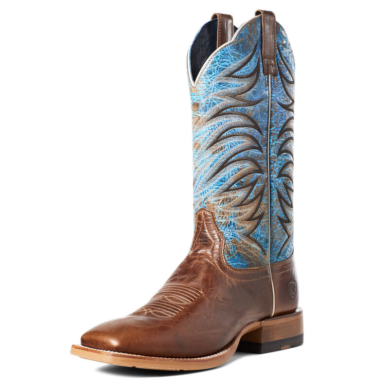 Botas Vaqueras Ariat Firecatcher Marrones/Azules Hombre - Chile 974-PGOWER